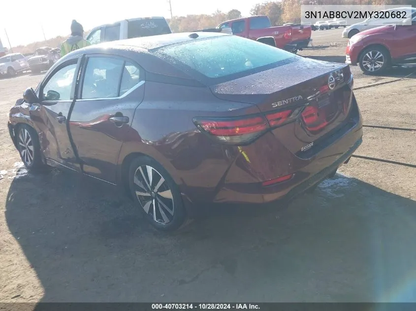 2021 Nissan Sentra Sv Xtronic Cvt VIN: 3N1AB8CV2MY320682 Lot: 40703214