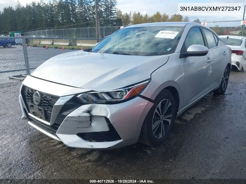 2021 Nissan Sentra Sv Xtronic Cvt VIN: 3N1AB8CVXMY272347 Lot: 40712926