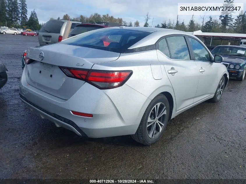 2021 Nissan Sentra Sv Xtronic Cvt VIN: 3N1AB8CVXMY272347 Lot: 40712926