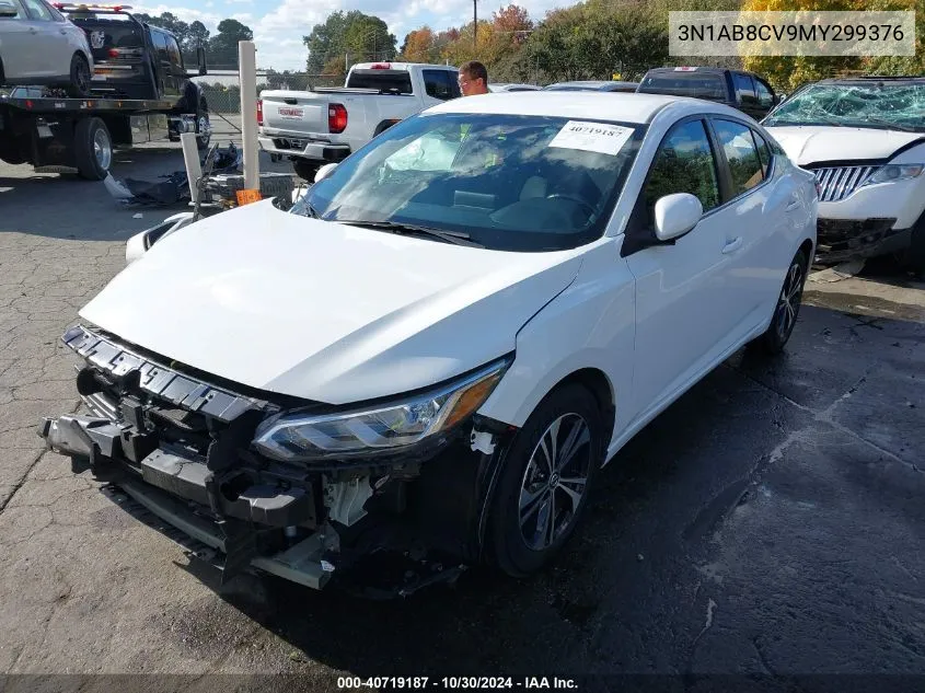 2021 Nissan Sentra Sv Xtronic Cvt VIN: 3N1AB8CV9MY299376 Lot: 40719187