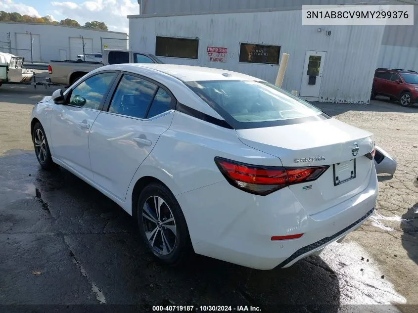 2021 Nissan Sentra Sv Xtronic Cvt VIN: 3N1AB8CV9MY299376 Lot: 40719187