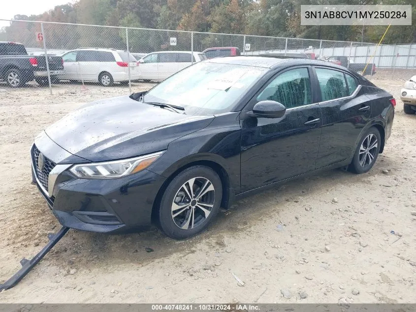 2021 Nissan Sentra Sv Xtronic Cvt VIN: 3N1AB8CV1MY250284 Lot: 40748241