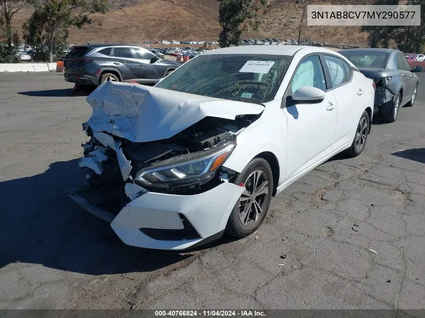 2021 Nissan Sentra Sv Xtronic Cvt VIN: 3N1AB8CV7MY290577 Lot: 40766824