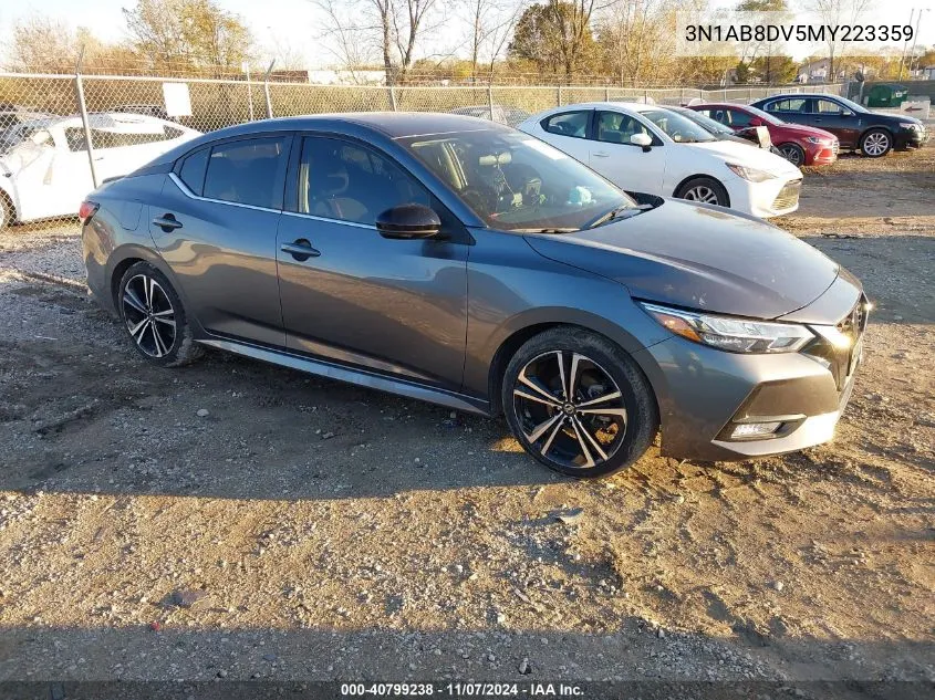 2021 Nissan Sentra Sr Xtronic Cvt VIN: 3N1AB8DV5MY223359 Lot: 40799238