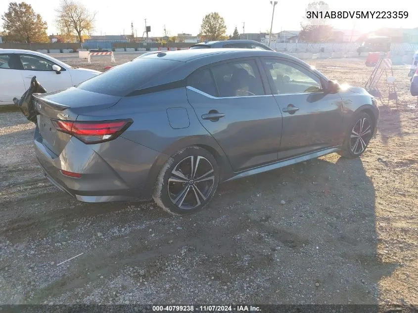 2021 Nissan Sentra Sr Xtronic Cvt VIN: 3N1AB8DV5MY223359 Lot: 40799238