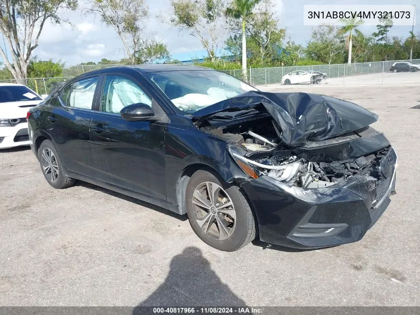 2021 Nissan Sentra Sv Xtronic Cvt VIN: 3N1AB8CV4MY321073 Lot: 40817966