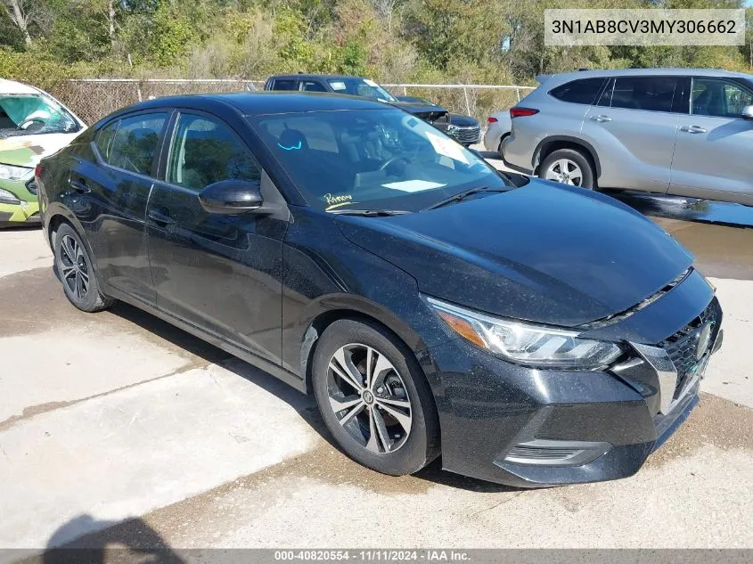 2021 Nissan Sentra Sv VIN: 3N1AB8CV3MY306662 Lot: 40820554