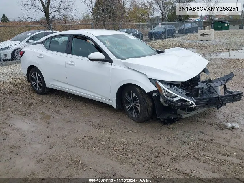 3N1AB8CVXMY268251 2021 Nissan Sentra Sv Xtronic Cvt