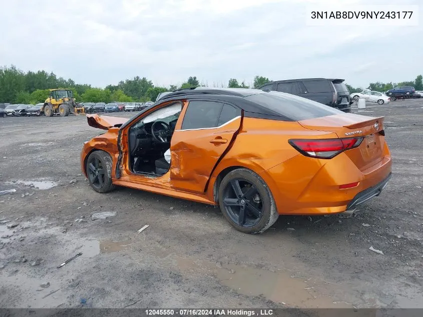 3N1AB8DV9NY243177 2022 Nissan Sentra