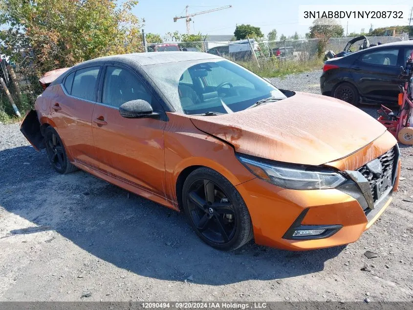 3N1AB8DV1NY208732 2022 Nissan Sentra