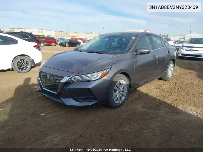 2022 Nissan Sentra VIN: 3N1AB8BV2NY320409 Lot: 12117844