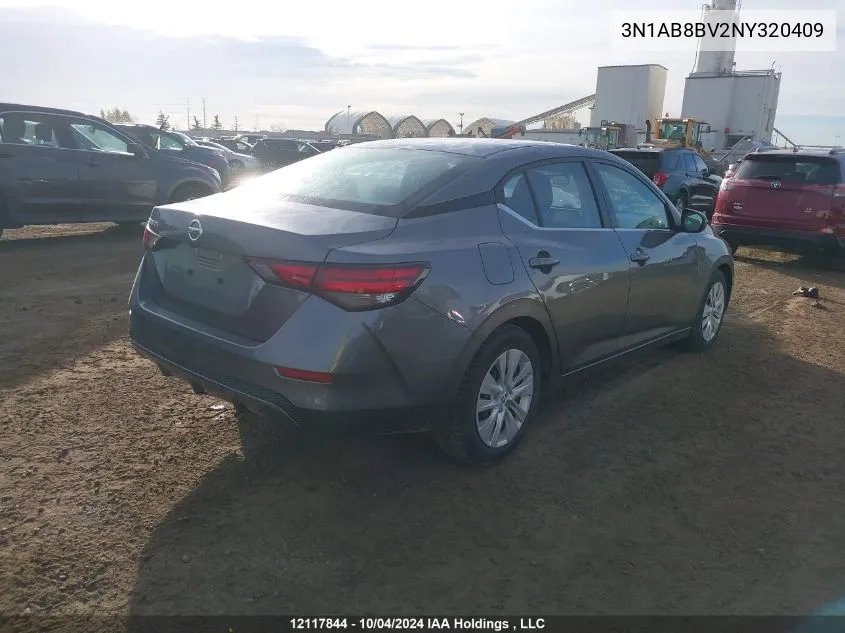 2022 Nissan Sentra VIN: 3N1AB8BV2NY320409 Lot: 12117844