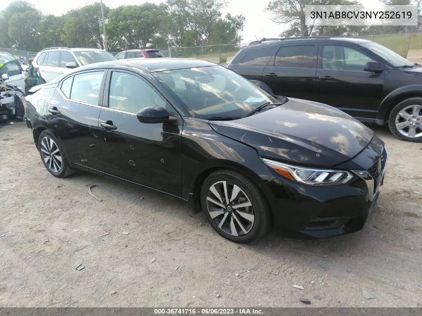 2022 Nissan Sentra Sv Xtronic Cvt VIN: 3N1AB8CV3NY252619 Lot: 36741716