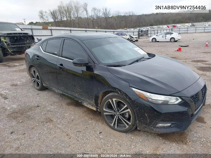 2022 Nissan Sentra Sr Xtronic Cvt VIN: 3N1AB8DV9NY254406 Lot: 38818989