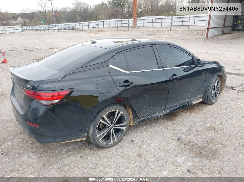 2022 Nissan Sentra Sr Xtronic Cvt VIN: 3N1AB8DV9NY254406 Lot: 38818989