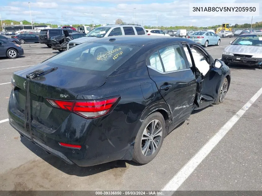 3N1AB8CV5NY205950 2022 Nissan Sentra Sv Xtronic Cvt