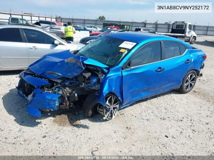 3N1AB8CV9NY252172 2022 Nissan Sentra Sv Xtronic Cvt