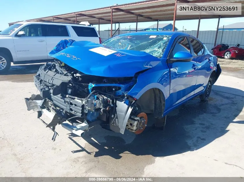 3N1AB8CV5NY253691 2022 Nissan Sentra Sv Xtronic Cvt