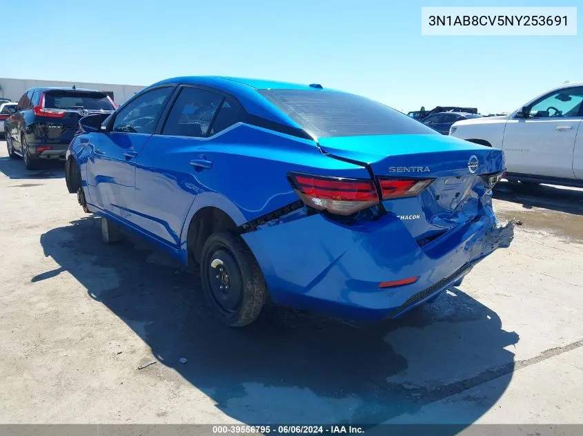 3N1AB8CV5NY253691 2022 Nissan Sentra Sv Xtronic Cvt