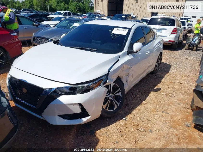 3N1AB8CV0NY211736 2022 Nissan Sentra Sv Xtronic Cvt