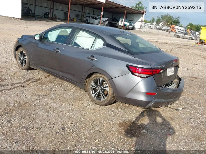 2022 Nissan Sentra Sv Xtronic Cvt VIN: 3N1AB8CV0NY269216 Lot: 39651793