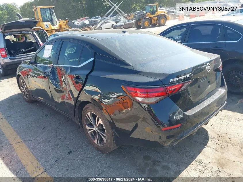 3N1AB8CV9NY305727 2022 Nissan Sentra Sv Xtronic Cvt