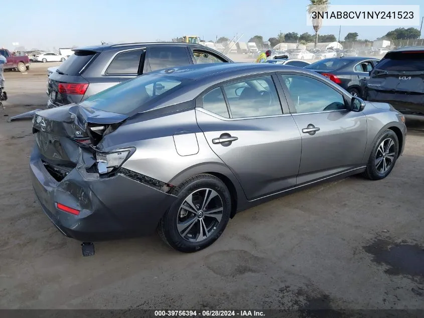 2022 Nissan Sentra Sv Xtronic Cvt VIN: 3N1AB8CV1NY241523 Lot: 39756394