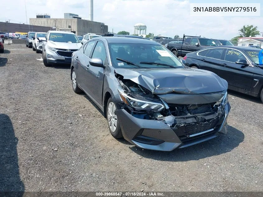 2022 Nissan Sentra S Xtronic Cvt VIN: 3N1AB8BV5NY279516 Lot: 39868547