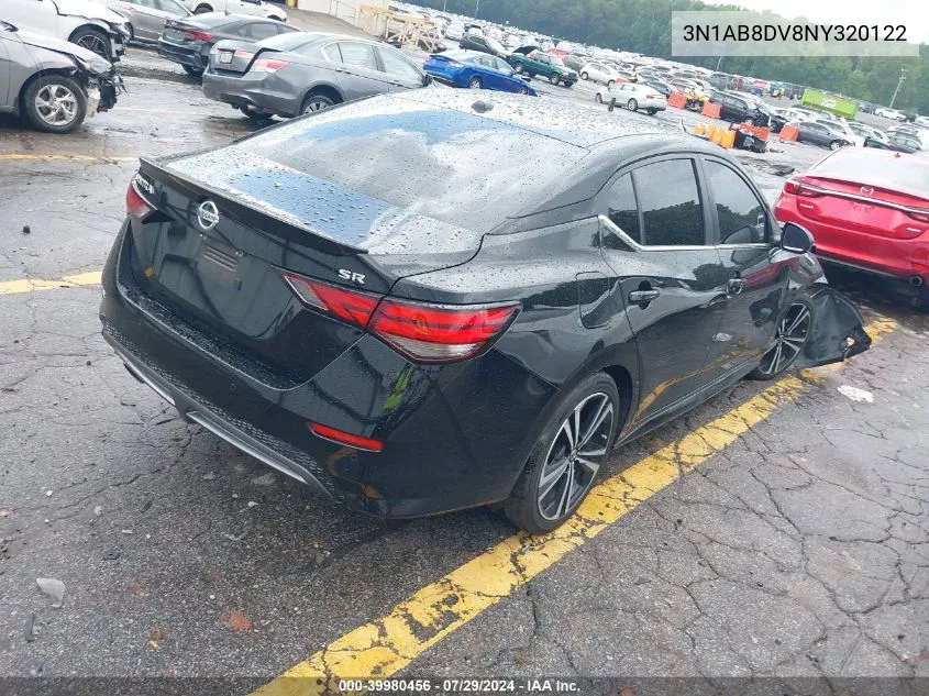 3N1AB8DV8NY320122 2022 Nissan Sentra Sr Xtronic Cvt