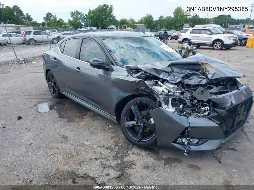 2022 Nissan Sentra Sr Xtronic Cvt VIN: 3N1AB8DV1NY295385 Lot: 40081209