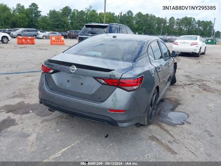 2022 Nissan Sentra Sr Xtronic Cvt VIN: 3N1AB8DV1NY295385 Lot: 40081209