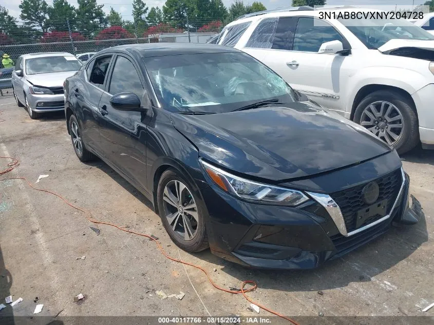 2022 Nissan Sentra Sv Xtronic Cvt VIN: 3N1AB8CVXNY204728 Lot: 40117766