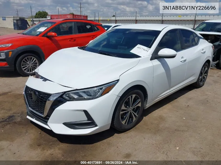 2022 Nissan Sentra Sv Xtronic Cvt VIN: 3N1AB8CV1NY226696 Lot: 40173691