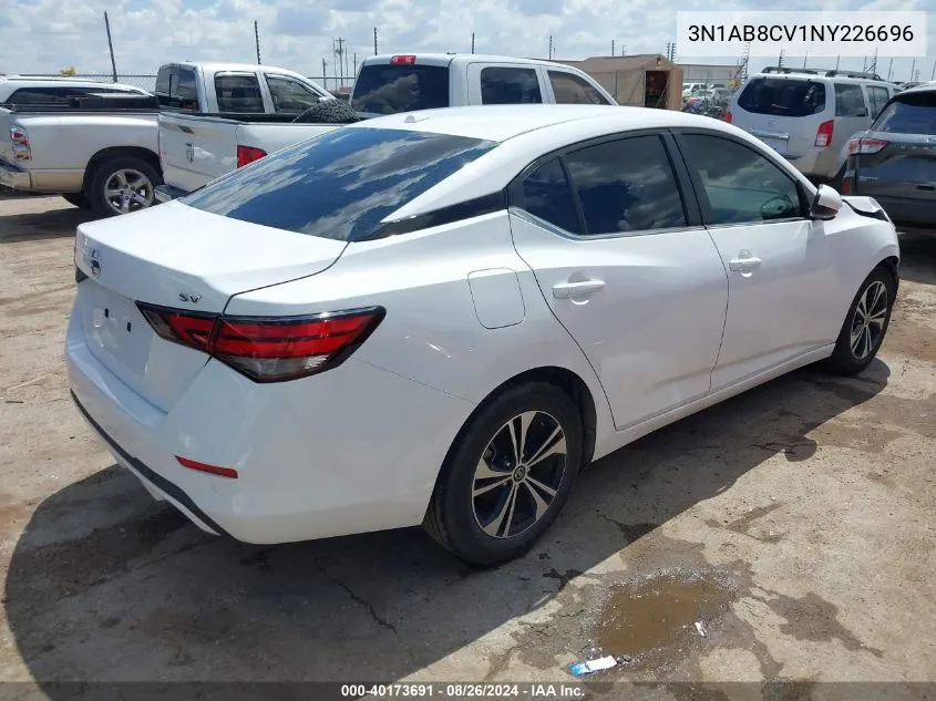 2022 Nissan Sentra Sv Xtronic Cvt VIN: 3N1AB8CV1NY226696 Lot: 40173691