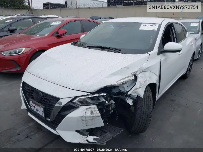 2022 Nissan Sentra Sv Xtronic Cvt VIN: 3N1AB8CVXNY272754 Lot: 40178927