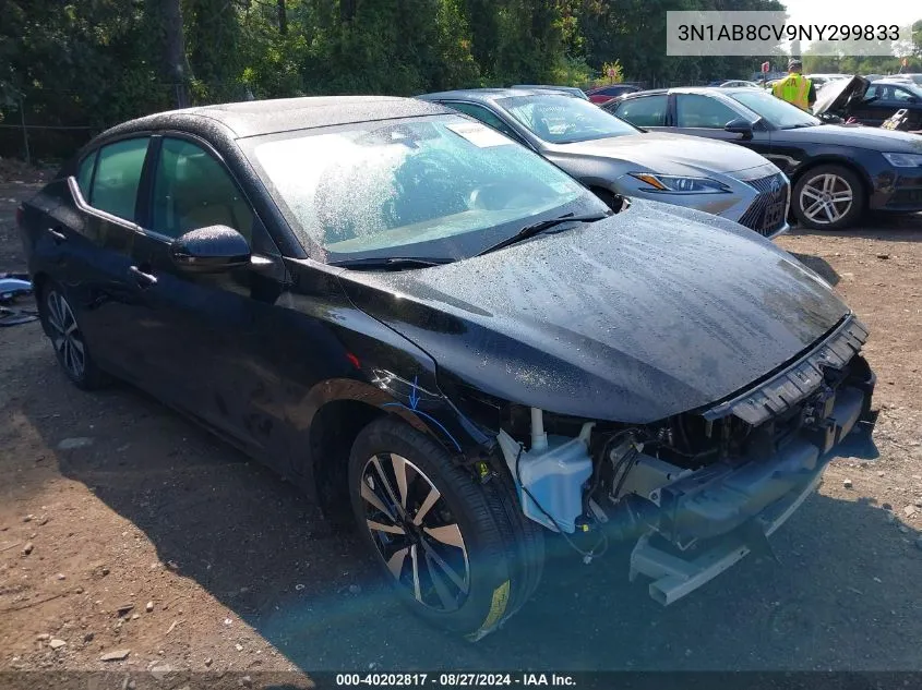 2022 Nissan Sentra Sv Xtronic Cvt VIN: 3N1AB8CV9NY299833 Lot: 40202817