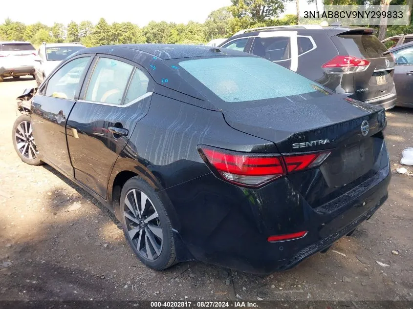 2022 Nissan Sentra Sv Xtronic Cvt VIN: 3N1AB8CV9NY299833 Lot: 40202817