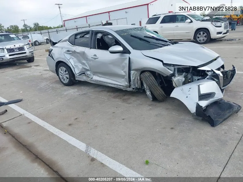 2022 Nissan Sentra S VIN: 3N1AB8BV7NY225828 Lot: 40205207