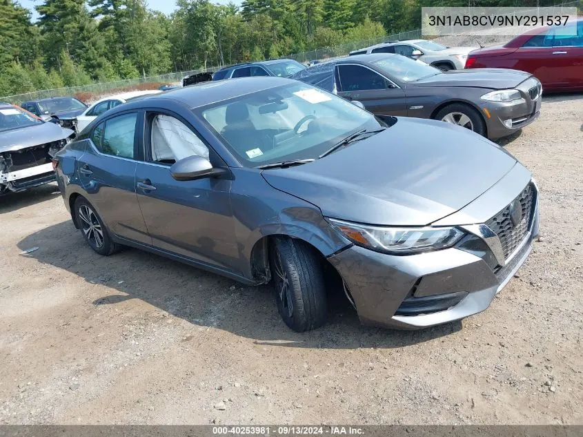 3N1AB8CV9NY291537 2022 Nissan Sentra Sv Xtronic Cvt