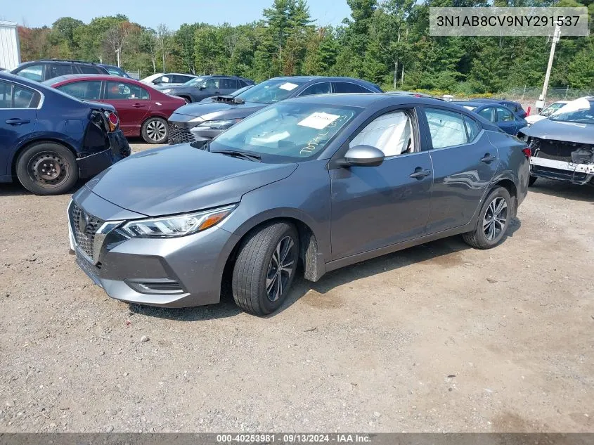 2022 Nissan Sentra Sv Xtronic Cvt VIN: 3N1AB8CV9NY291537 Lot: 40253981