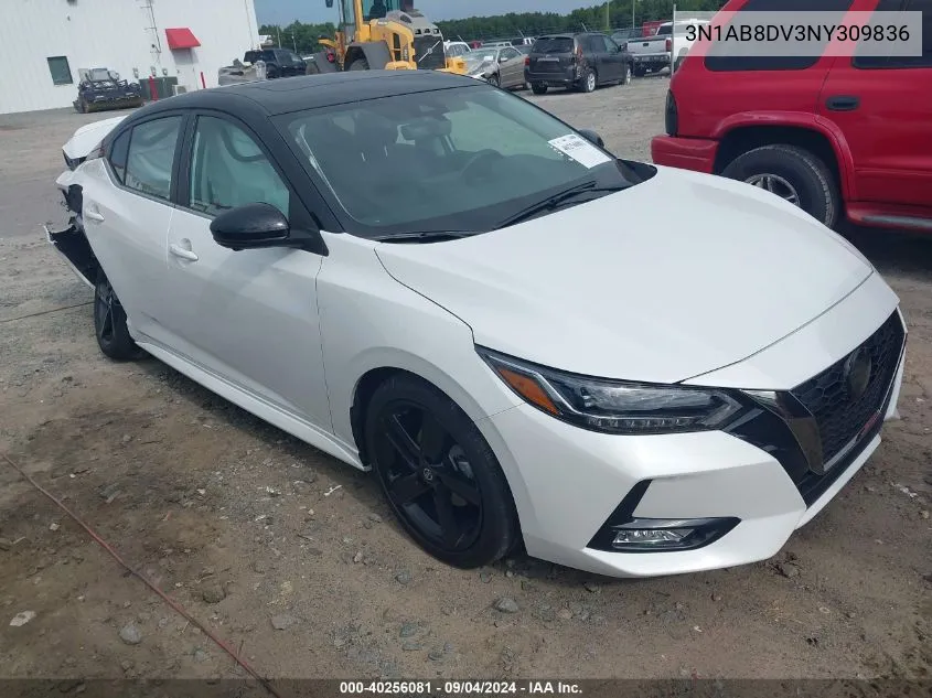 2022 Nissan Sentra Sr VIN: 3N1AB8DV3NY309836 Lot: 40256081