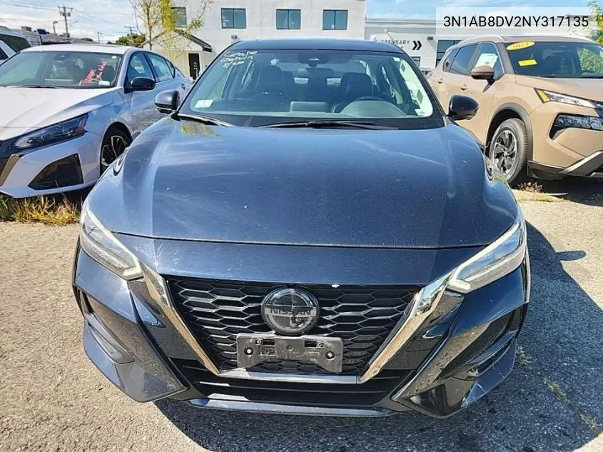 2022 Nissan Sentra Sr VIN: 3N1AB8DV2NY317135 Lot: 40271598