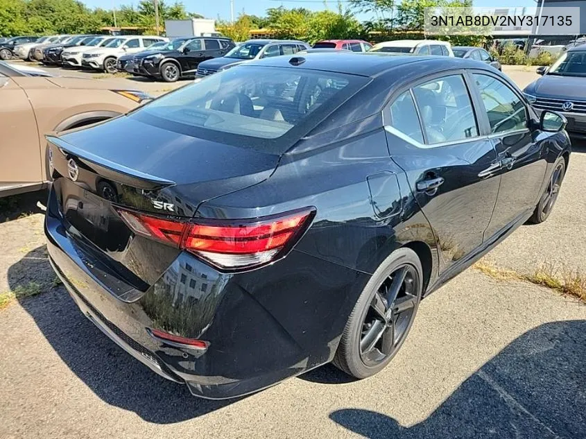 2022 Nissan Sentra Sr VIN: 3N1AB8DV2NY317135 Lot: 40271598