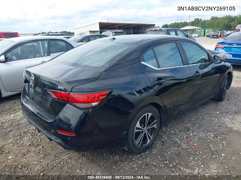 2022 Nissan Sentra Sv Xtronic Cvt VIN: 3N1AB8CV2NY269105 Lot: 40319408