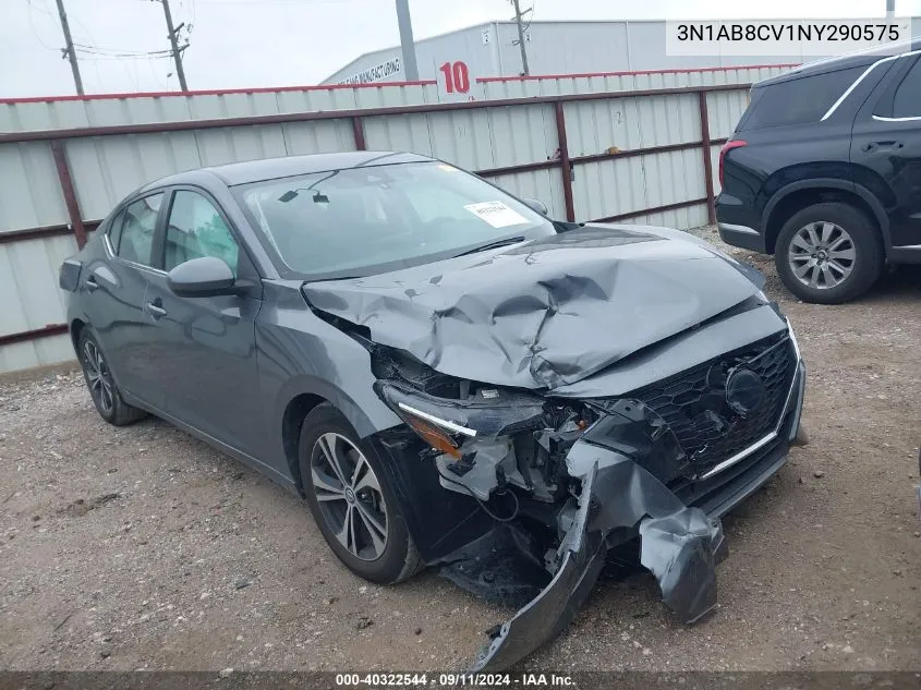 2022 Nissan Sentra Sv VIN: 3N1AB8CV1NY290575 Lot: 40322544