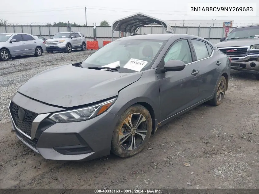 3N1AB8CV9NY269683 2022 Nissan Sentra Sv