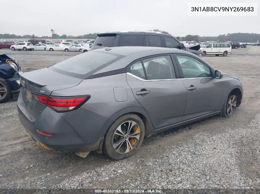 2022 Nissan Sentra Sv VIN: 3N1AB8CV9NY269683 Lot: 40333163