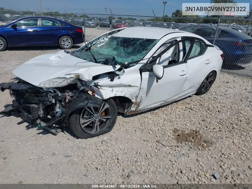 2022 Nissan Sentra Sv Xtronic Cvt VIN: 3N1AB8CV9NY271322 Lot: 40342487