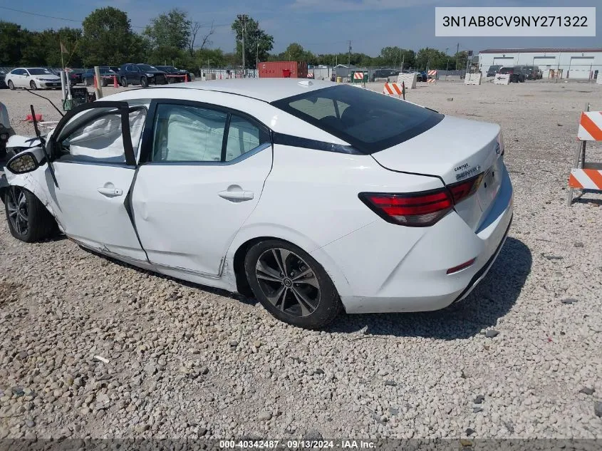 2022 Nissan Sentra Sv Xtronic Cvt VIN: 3N1AB8CV9NY271322 Lot: 40342487