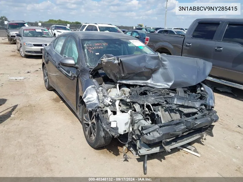 2022 Nissan Sentra Sv Xtronic Cvt VIN: 3N1AB8CV9NY285415 Lot: 40348132